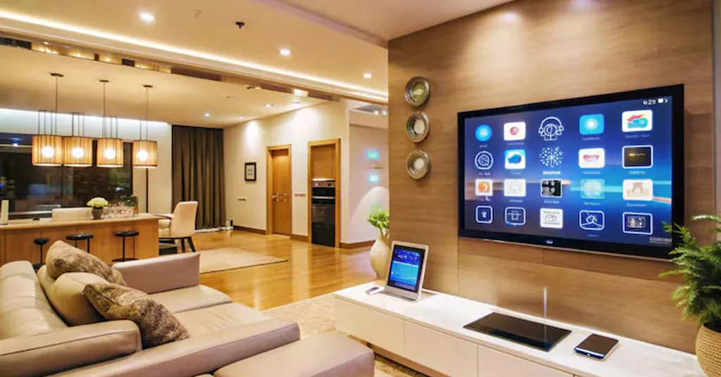 Ambiente con iluminación inteligente Domotec